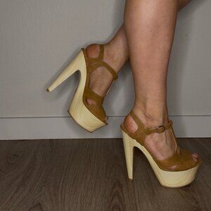 Brown Platform Chunky Heel